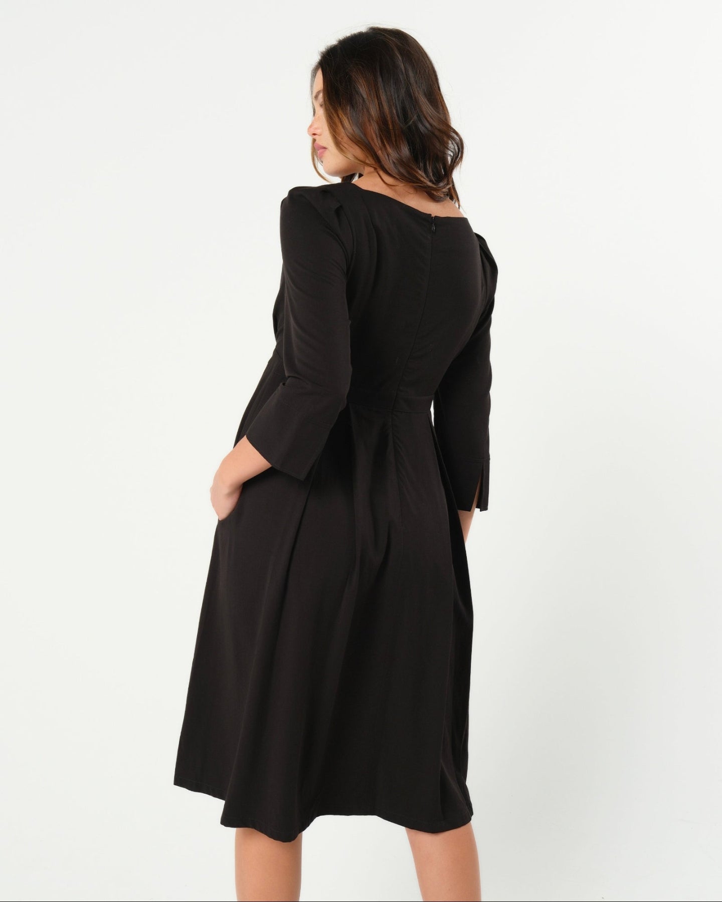 Vestido de maternidad y lactancia Sarah Empire en TENCEL (tallas normales y pequeñas)