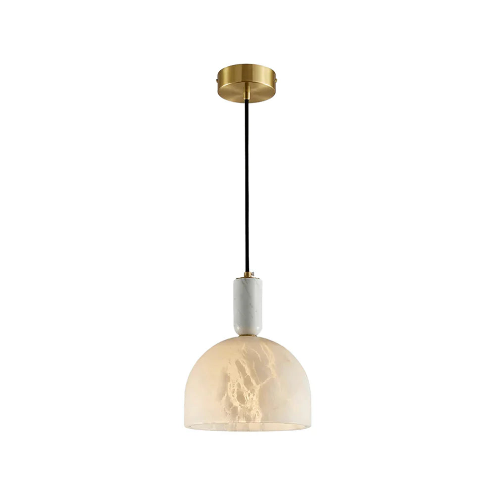 Lámpara colgante de latón Blair Alabaster