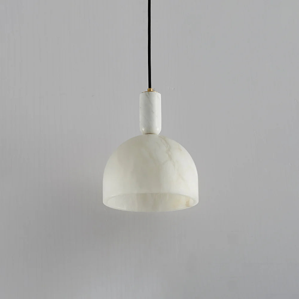 Lámpara colgante de latón Blair Alabaster