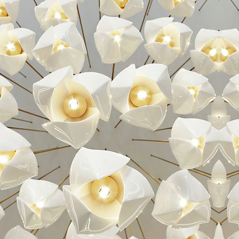 Lámpara colgante Bloom Porcelain Petals