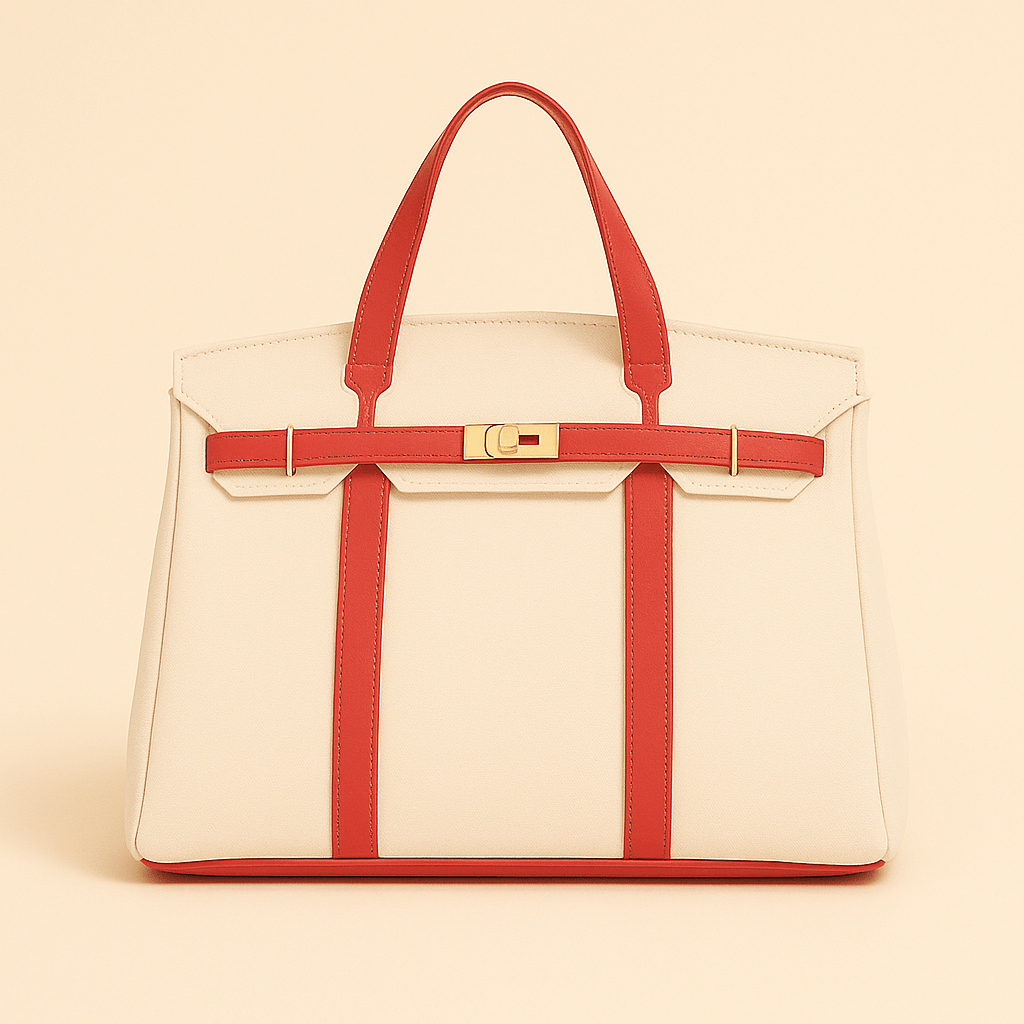 Canvas Tote Bag with Steel Accents