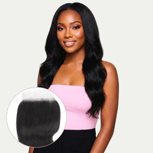 Cierre de cabello humano Body Wave 5x5 de encaje transparente