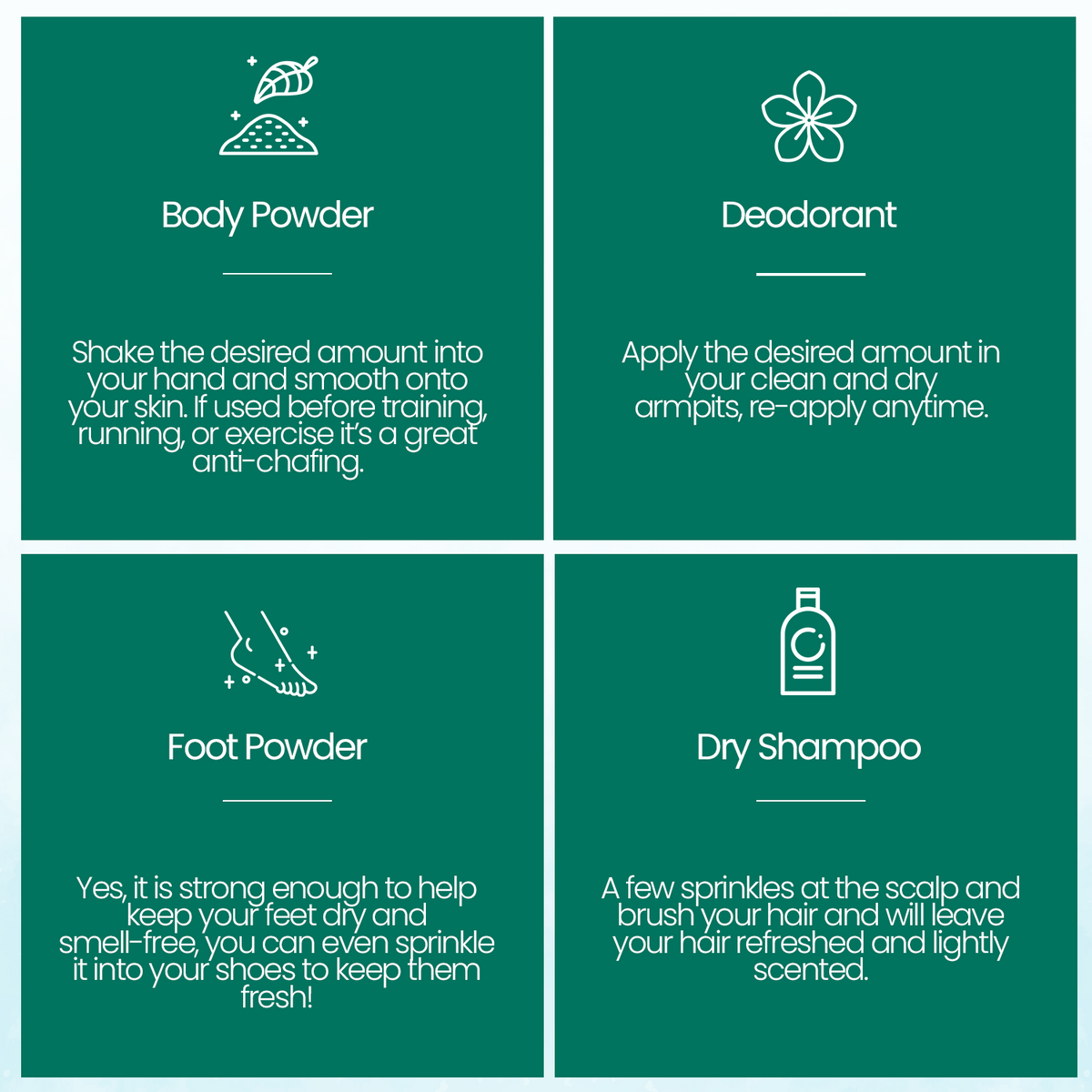 2-Pack Talc-Free Natural Body And Deodorant Powder