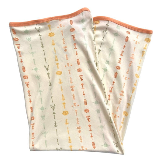 Manta de algodón orgánico con certificación GOTS - Floral bohemio