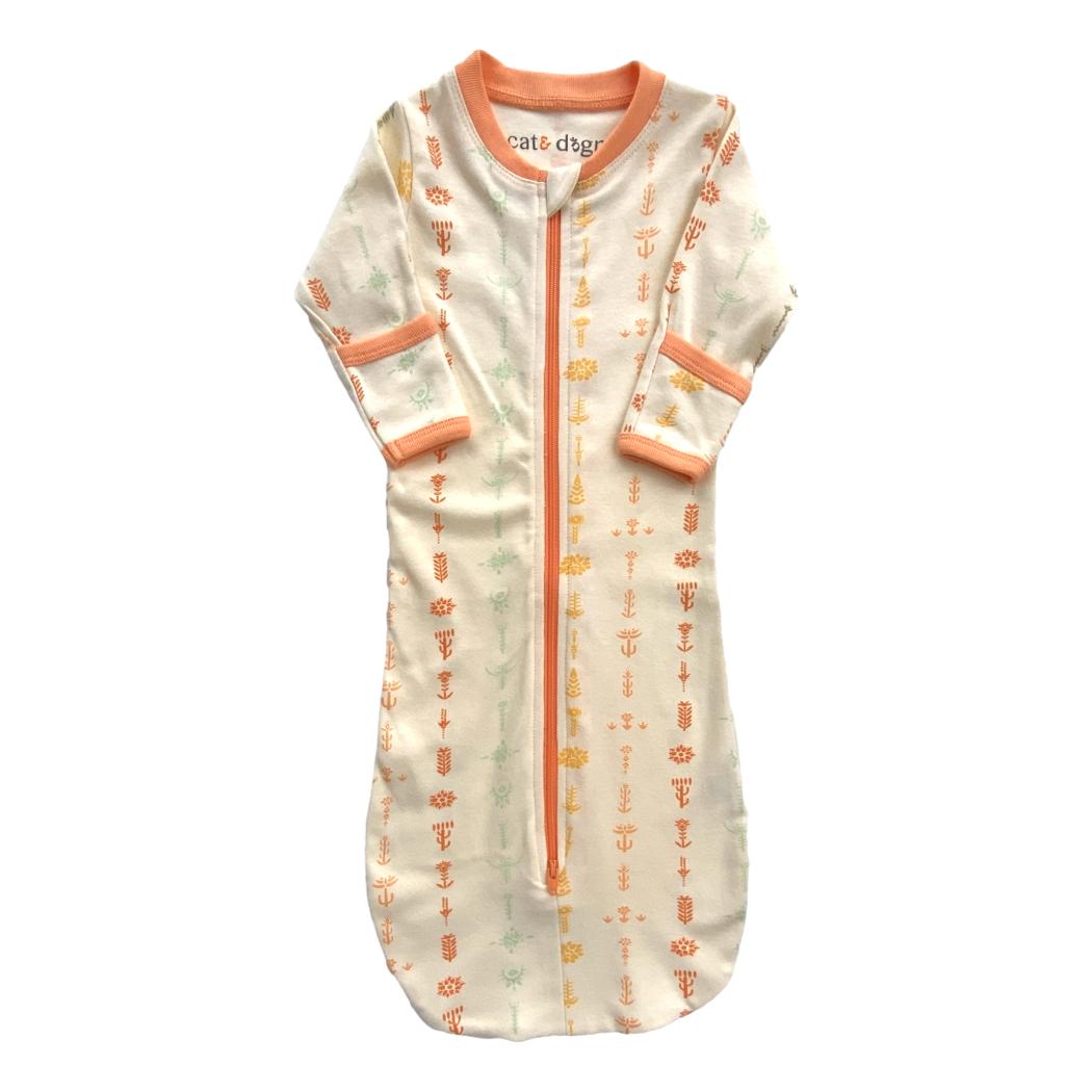 Saco de dormir de algodón orgánico con certificación GOTS - Boho Floral