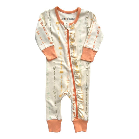 Pijama Zippy de Algodón Orgánico Certificado GOTS - Estampado Floral Bohemio