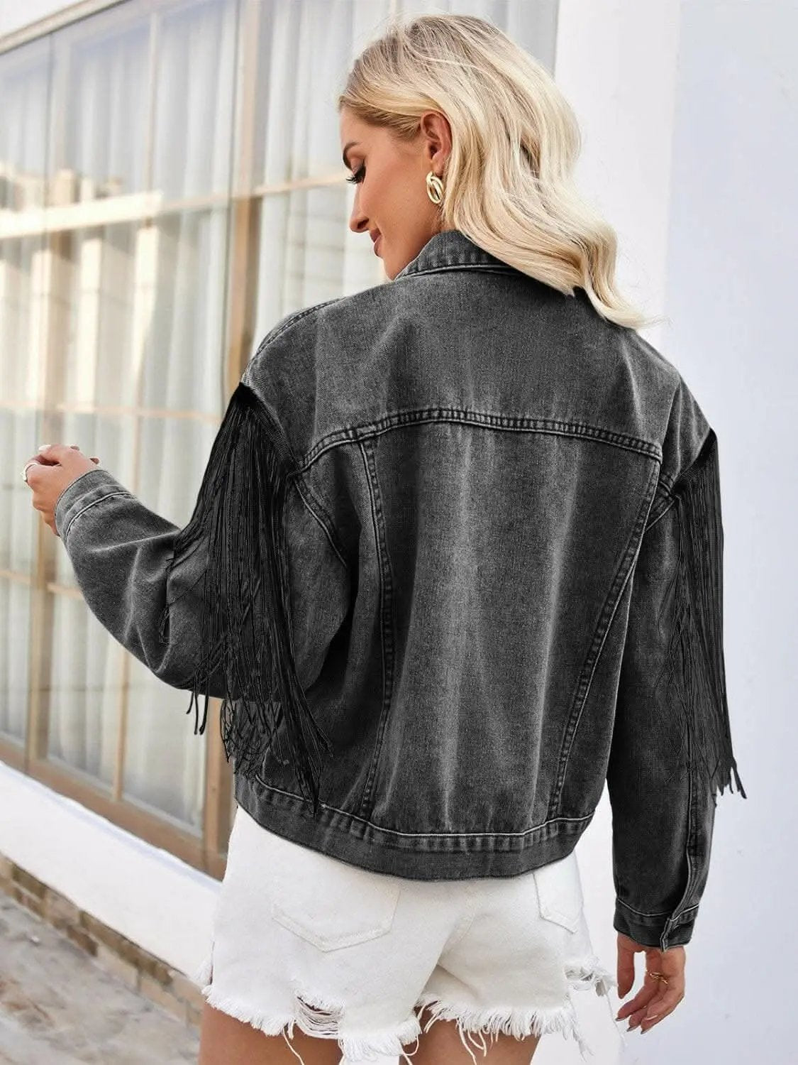 Pants Trendsi Jeans & Denim Boho tassel denim jacket