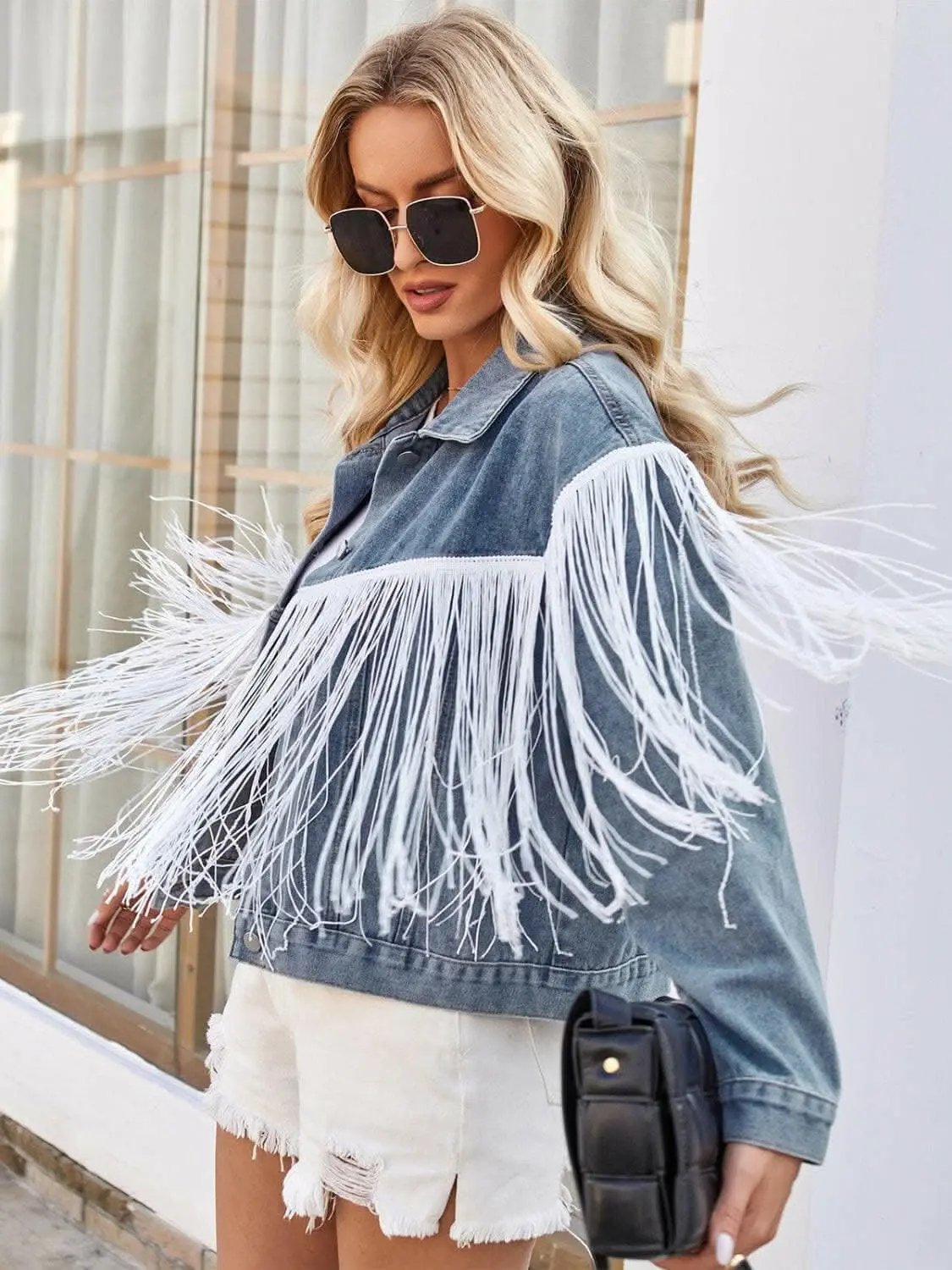 Pants Trendsi Jeans & Denim Boho tassel denim jacket