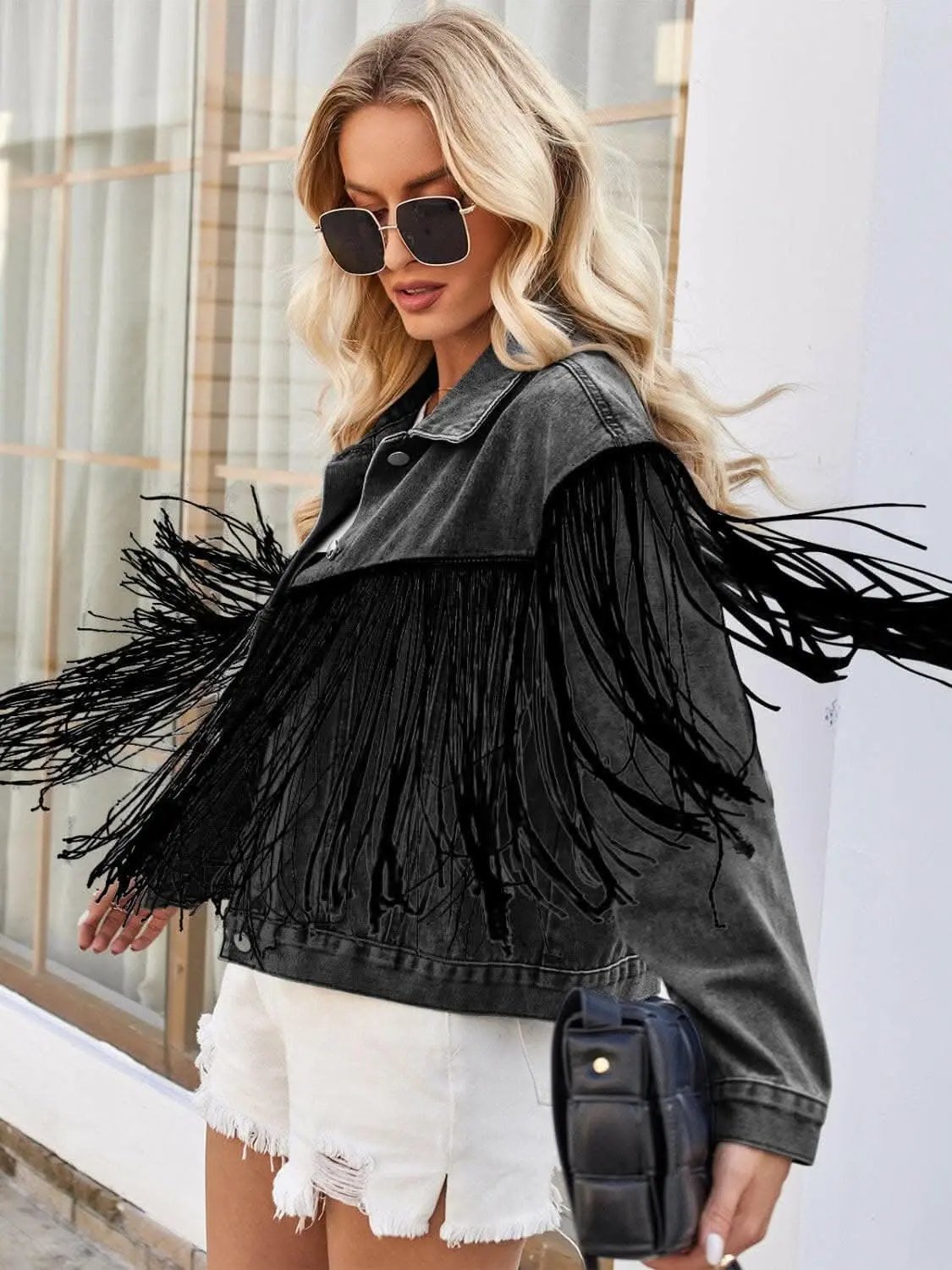 Pants Trendsi Jeans & Denim Boho tassel denim jacket
