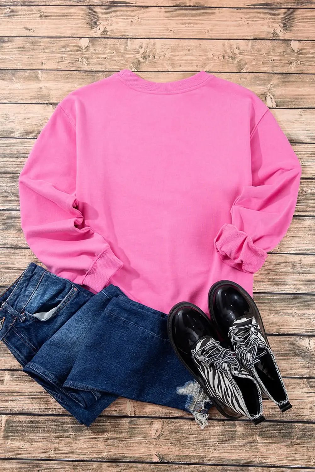 Sweaters Love Salve Pink Pullover Women's Daily Crewneck Sweatshirt - Soft & Casual