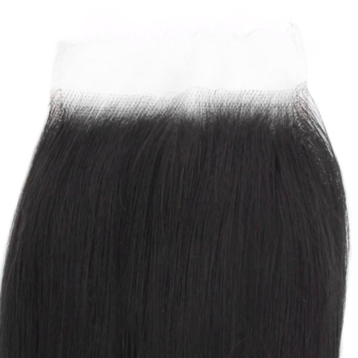 Cierre de cabello humano liso de encaje HD 5x5