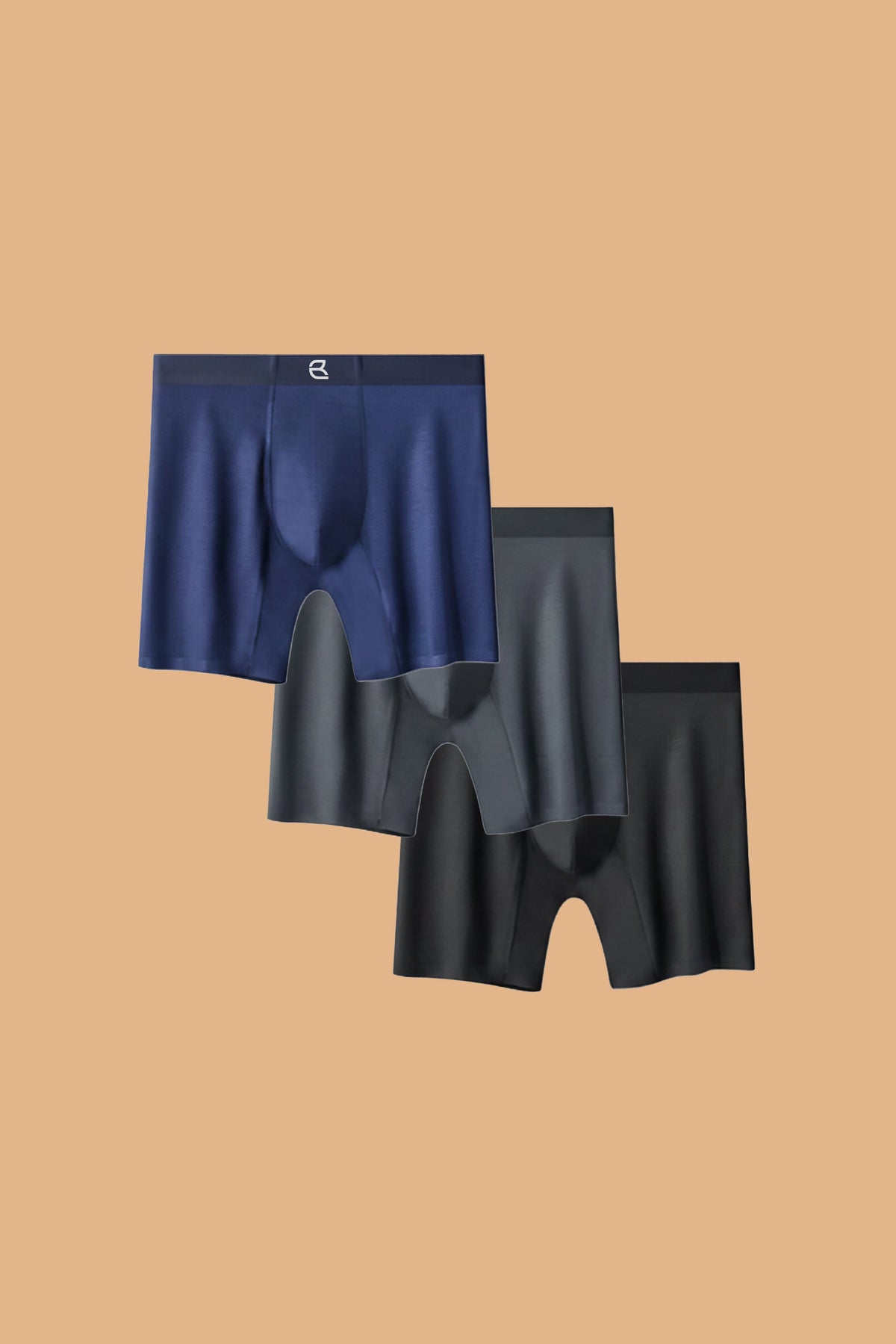 3-Pack Men's Modal Performance Long Boxer Brief