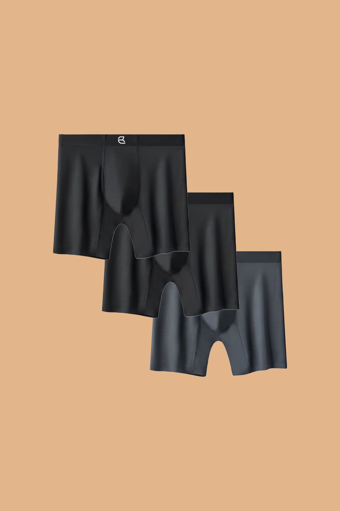 3-Pack Men's Modal Performance Long Boxer Brief