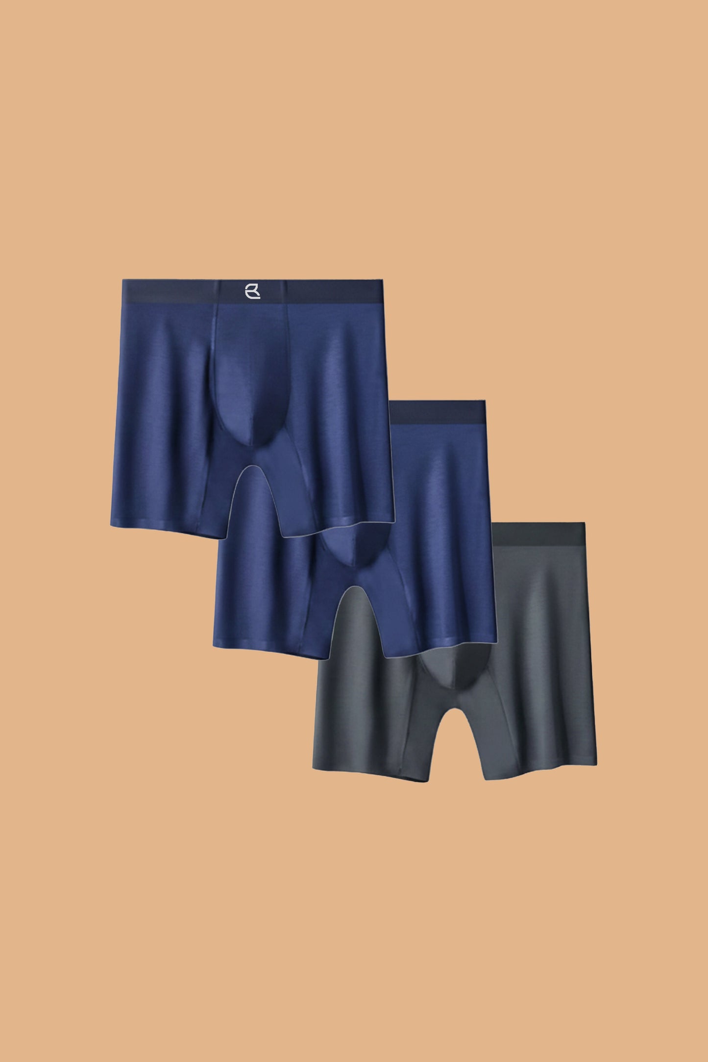 3-Pack Men's Modal Performance Long Boxer Brief