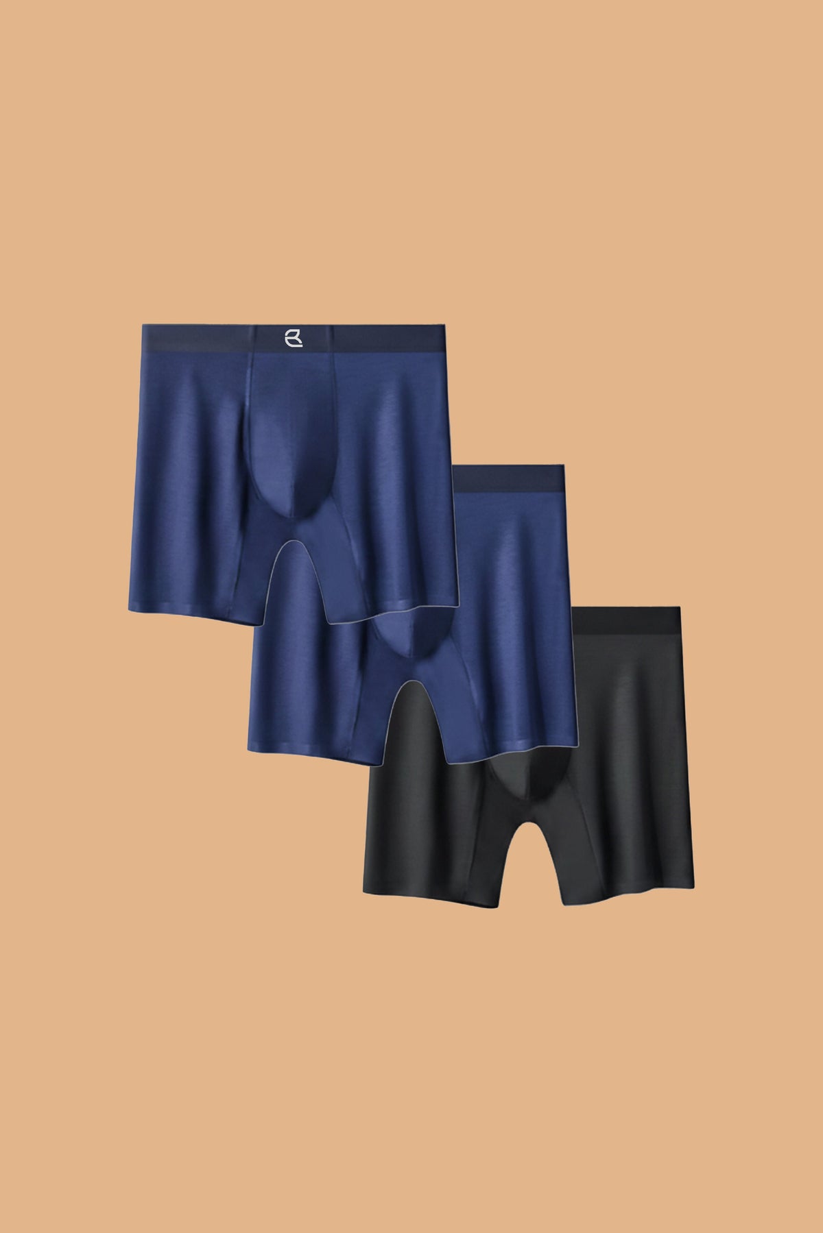 3-Pack Men's Modal Performance Long Boxer Brief