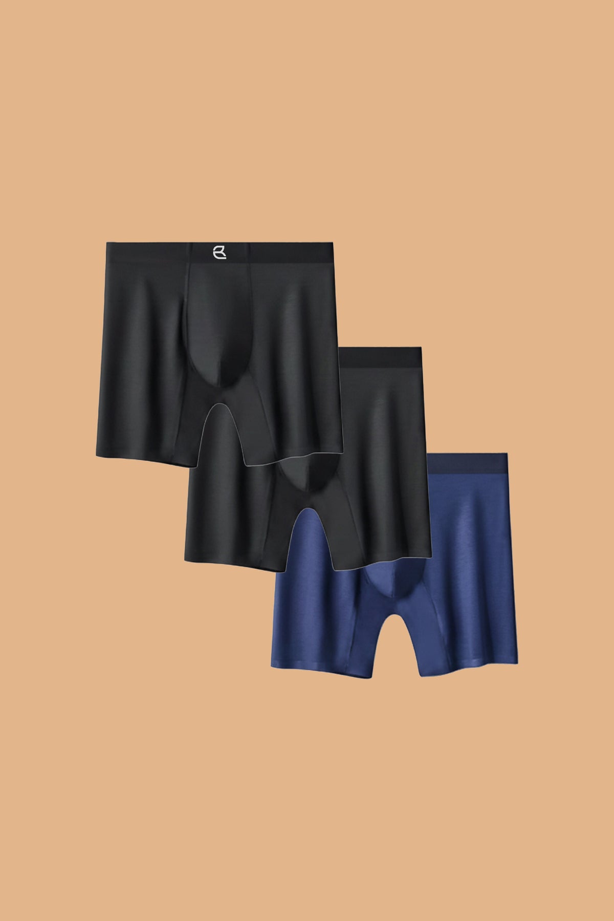3-Pack Men's Modal Performance Long Boxer Brief