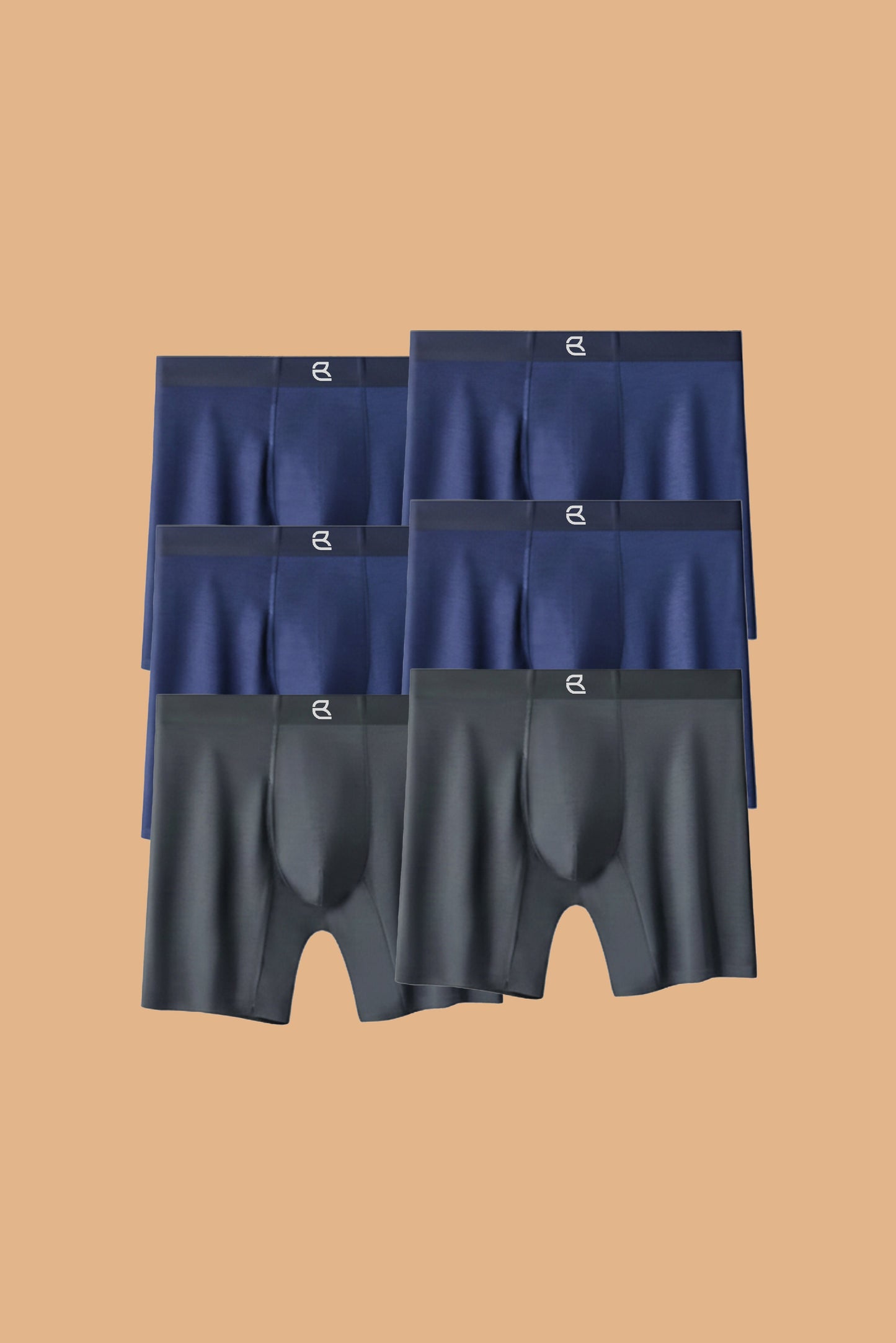 6-Pack Men's Modal Performance Long Boxer Brief
