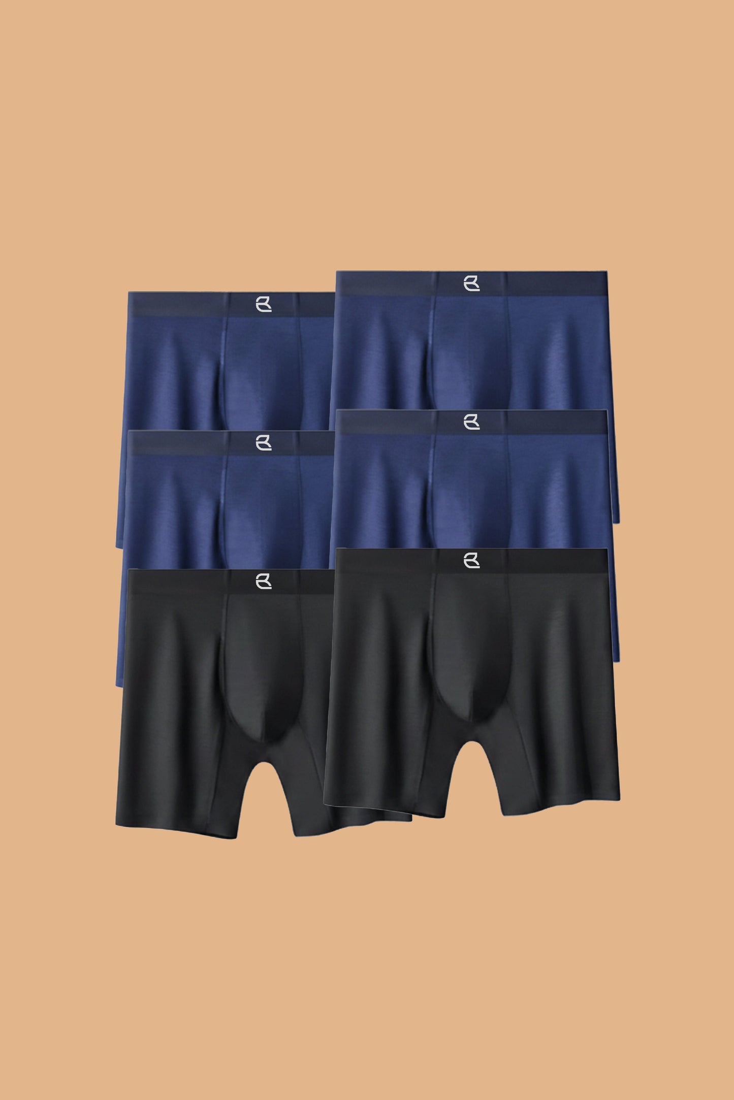 6-Pack Men's Modal Performance Long Boxer Brief
