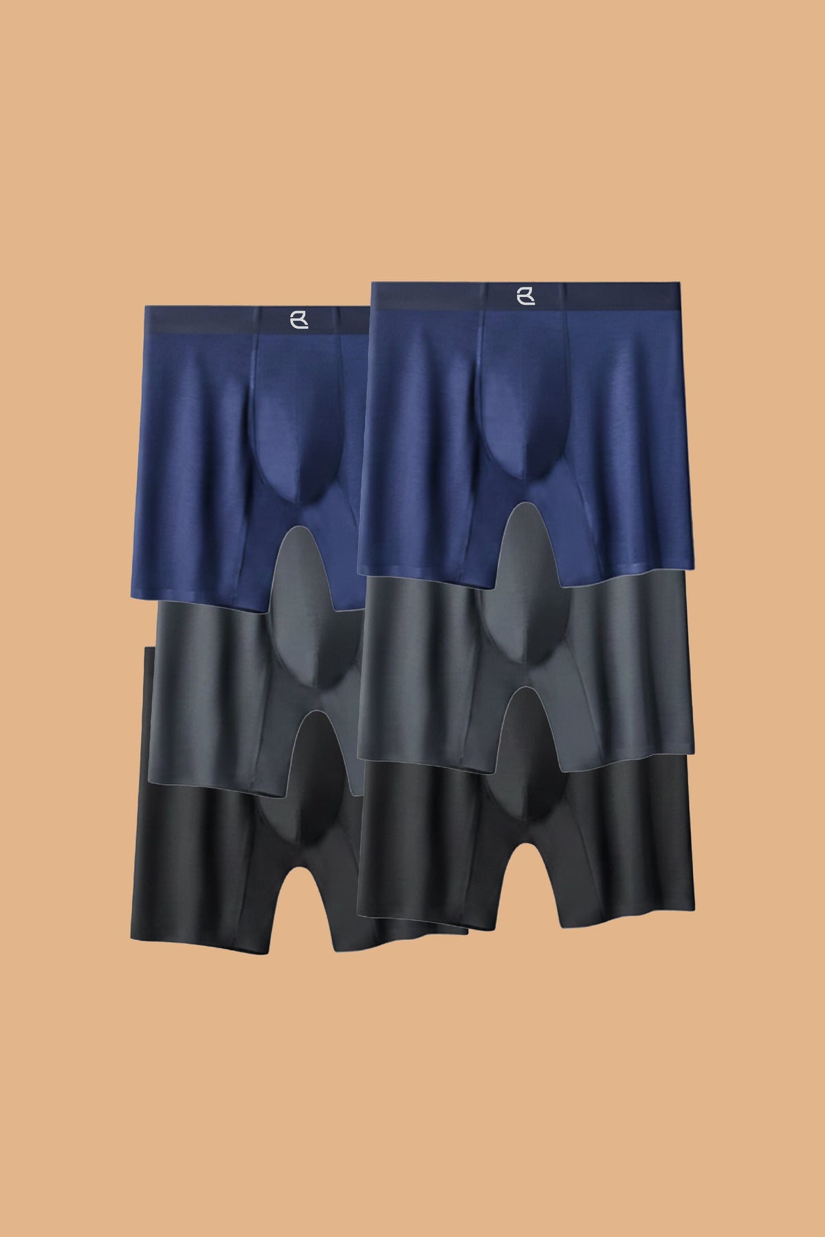 6-Pack Men's Modal Performance Long Boxer Brief