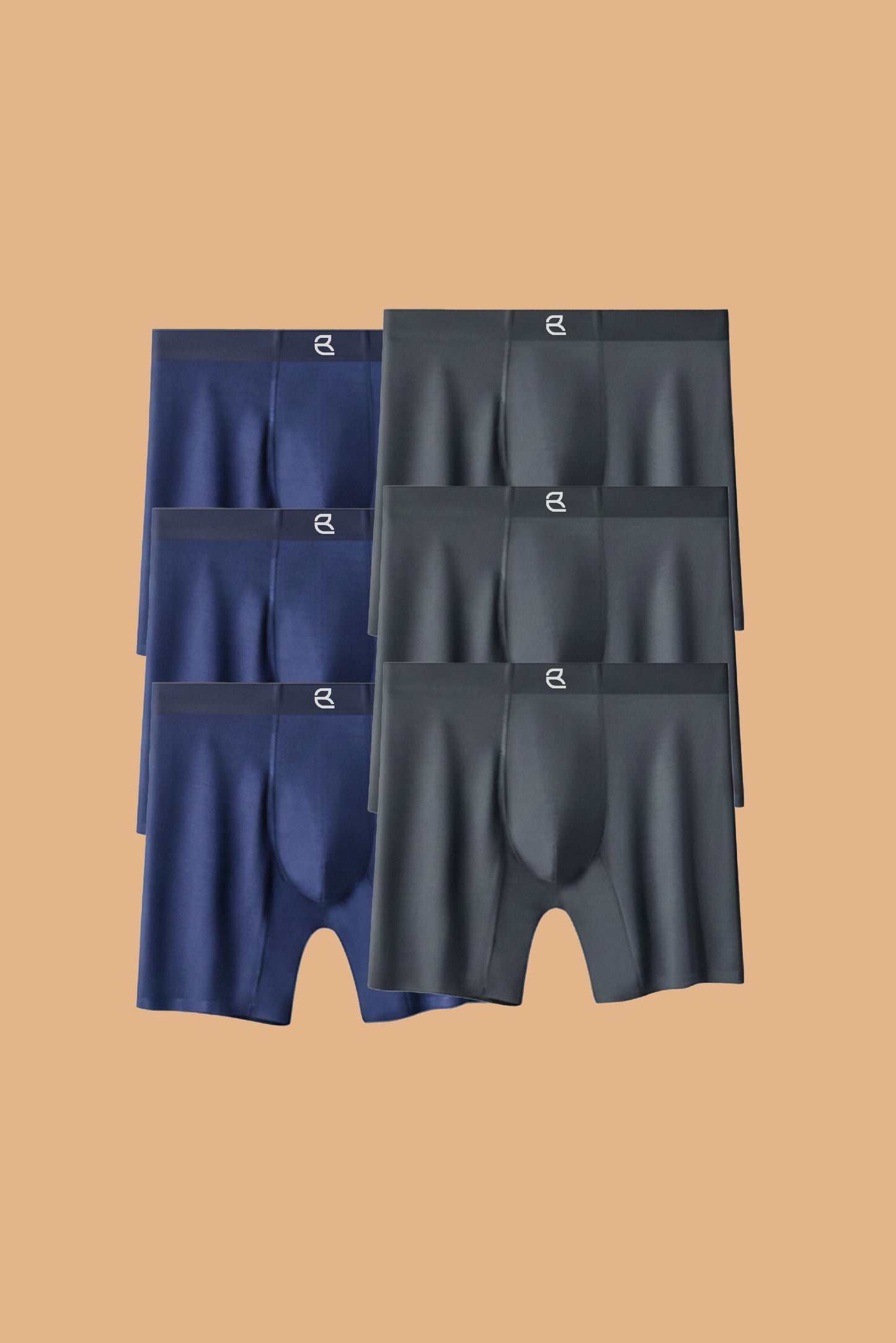 6-Pack Men's Modal Performance Long Boxer Brief