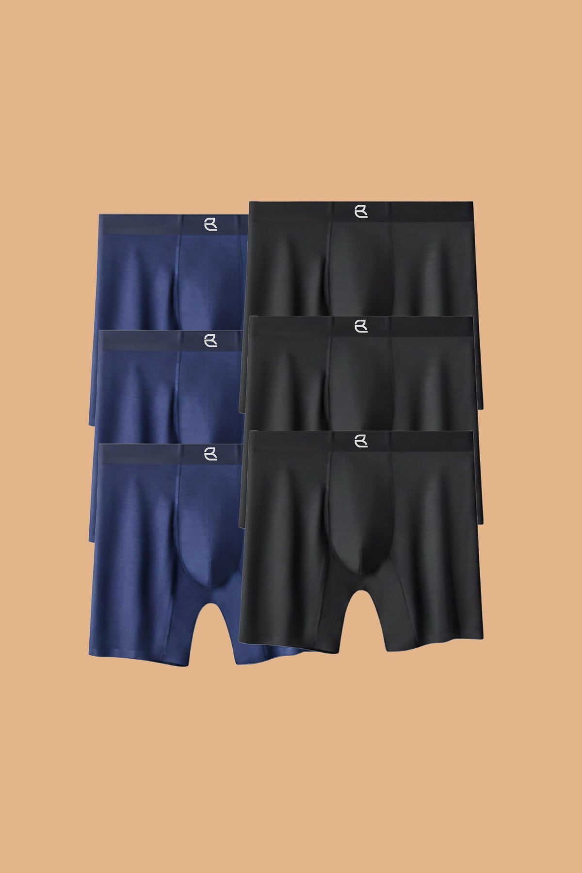 6-Pack Men's Modal Performance Long Boxer Brief