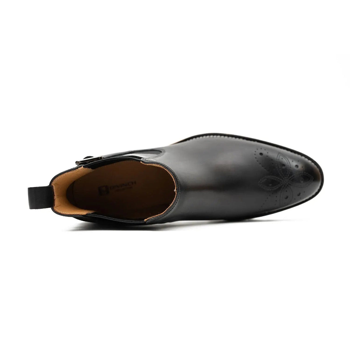 Black Calf Leather Chelsea Boots