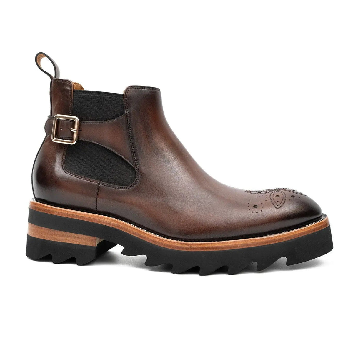 Brown Calf Leather Chelsea Boots