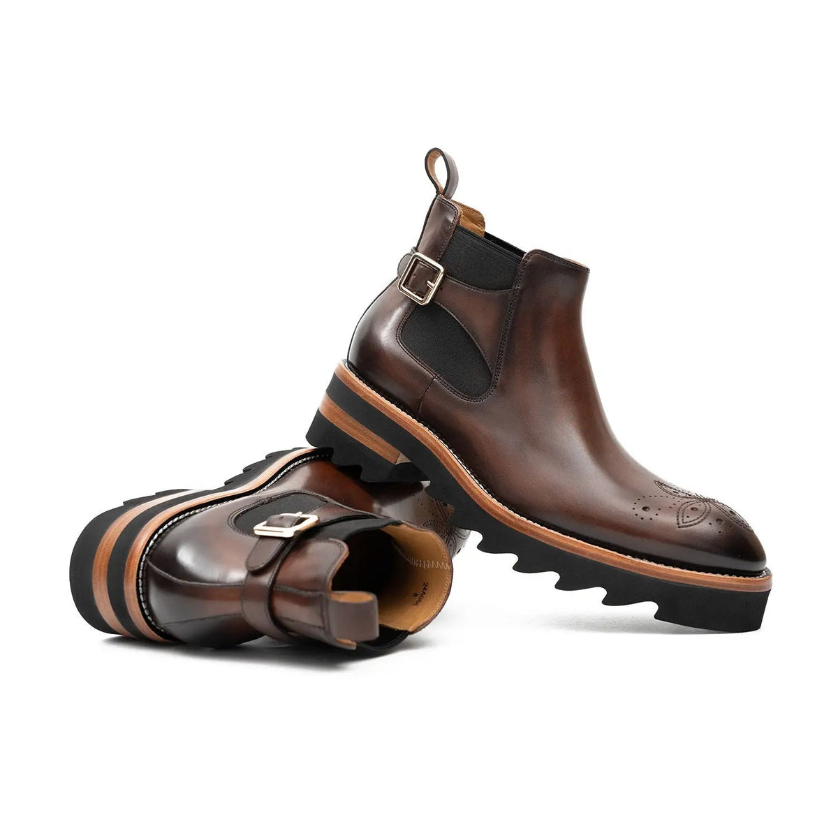 Brown Calf Leather Chelsea Boots