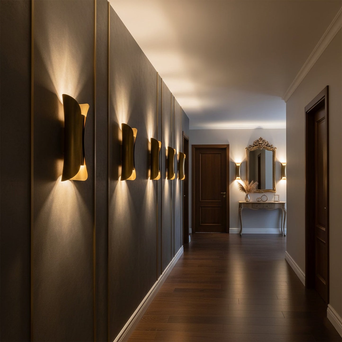 Lámpara de Pared Moderna de Bronce