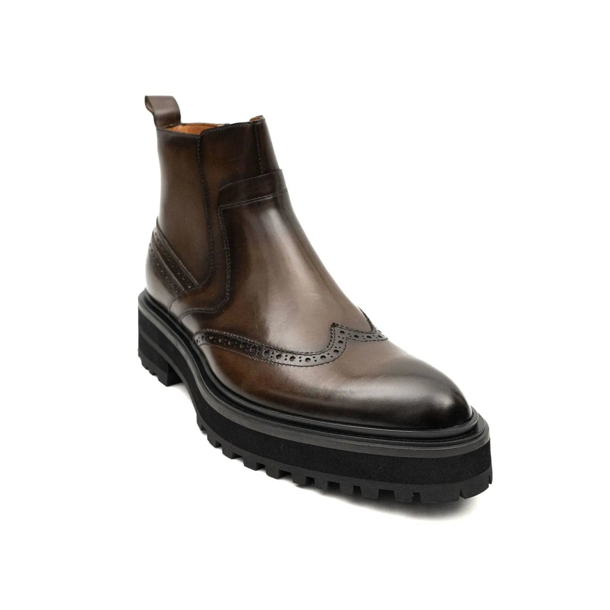 Dark Brown Calf Leather Chelsea Boots