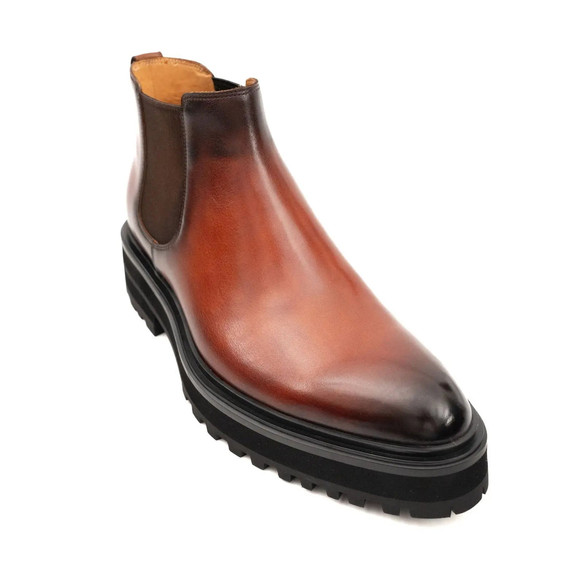 Brown Calf Leather Chelsea Boots