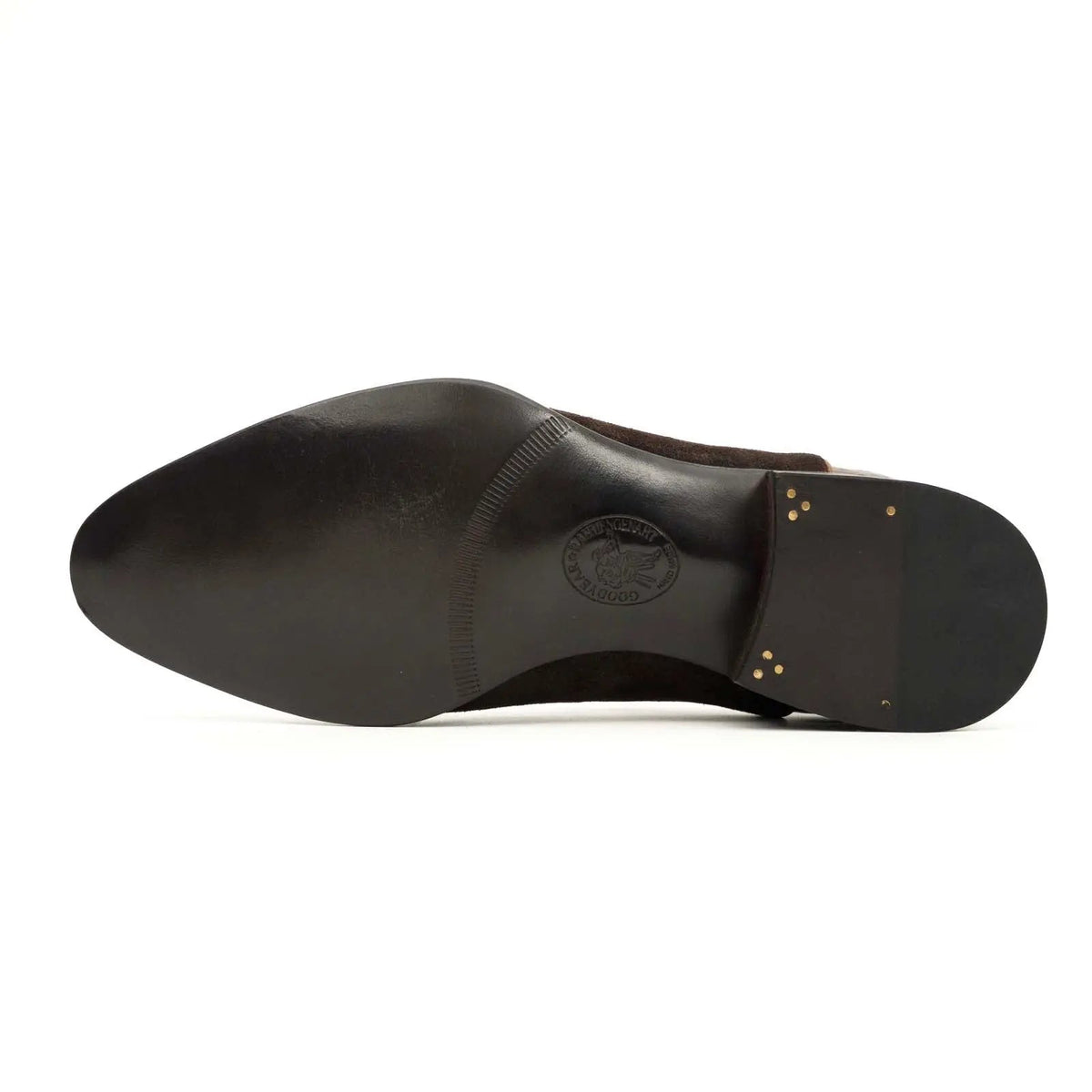Brown Cap-Toe Calf & Crocodile Leather Oxford Shoes