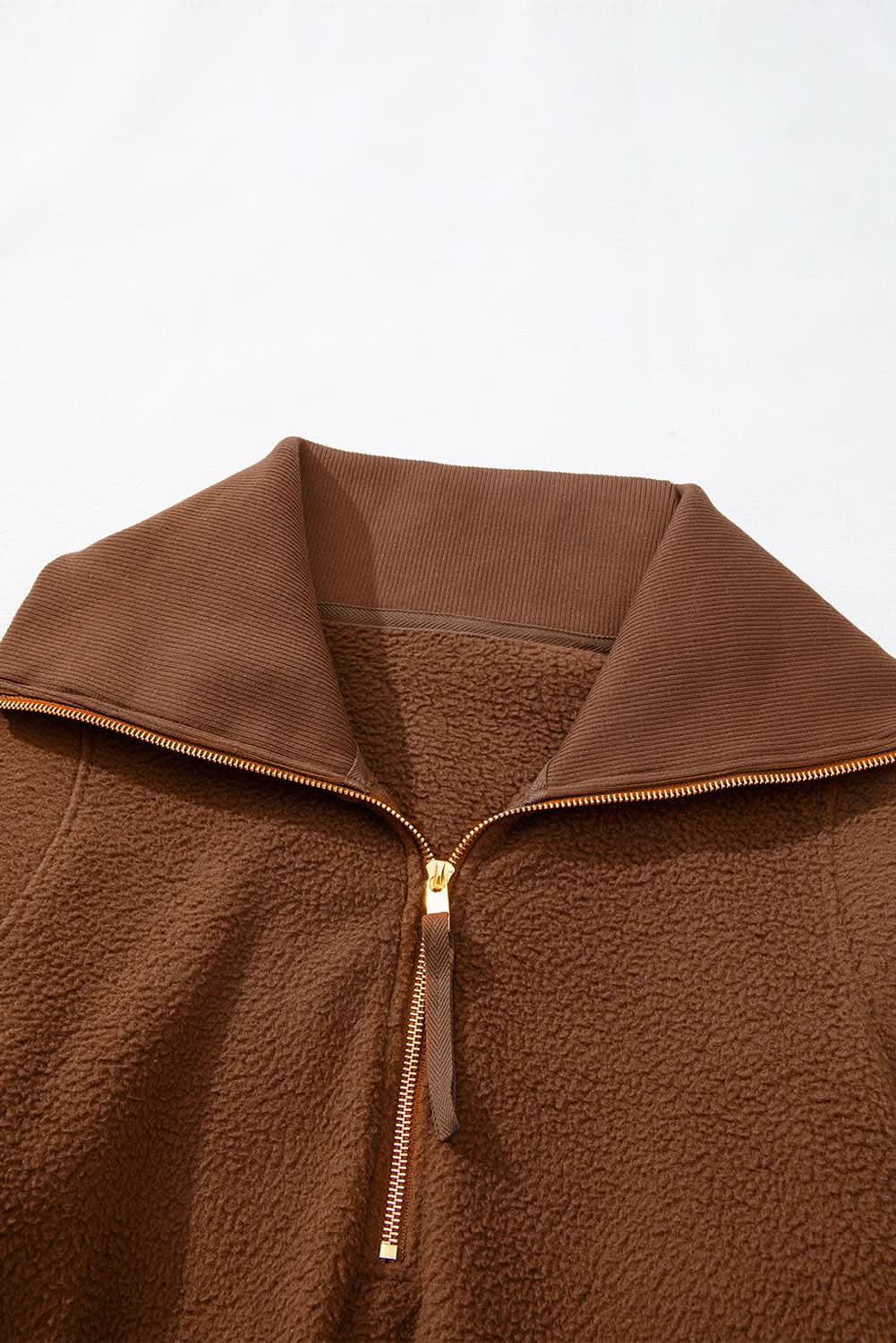 Sweaters Love Salve Brown Fleece Pullover Women's Daily Sweatshirt: Soft, Cozy