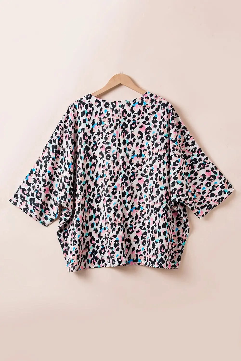 Love Salve Women's Plus Size Batwing Blouse Brown Leopard — Western Summer Top