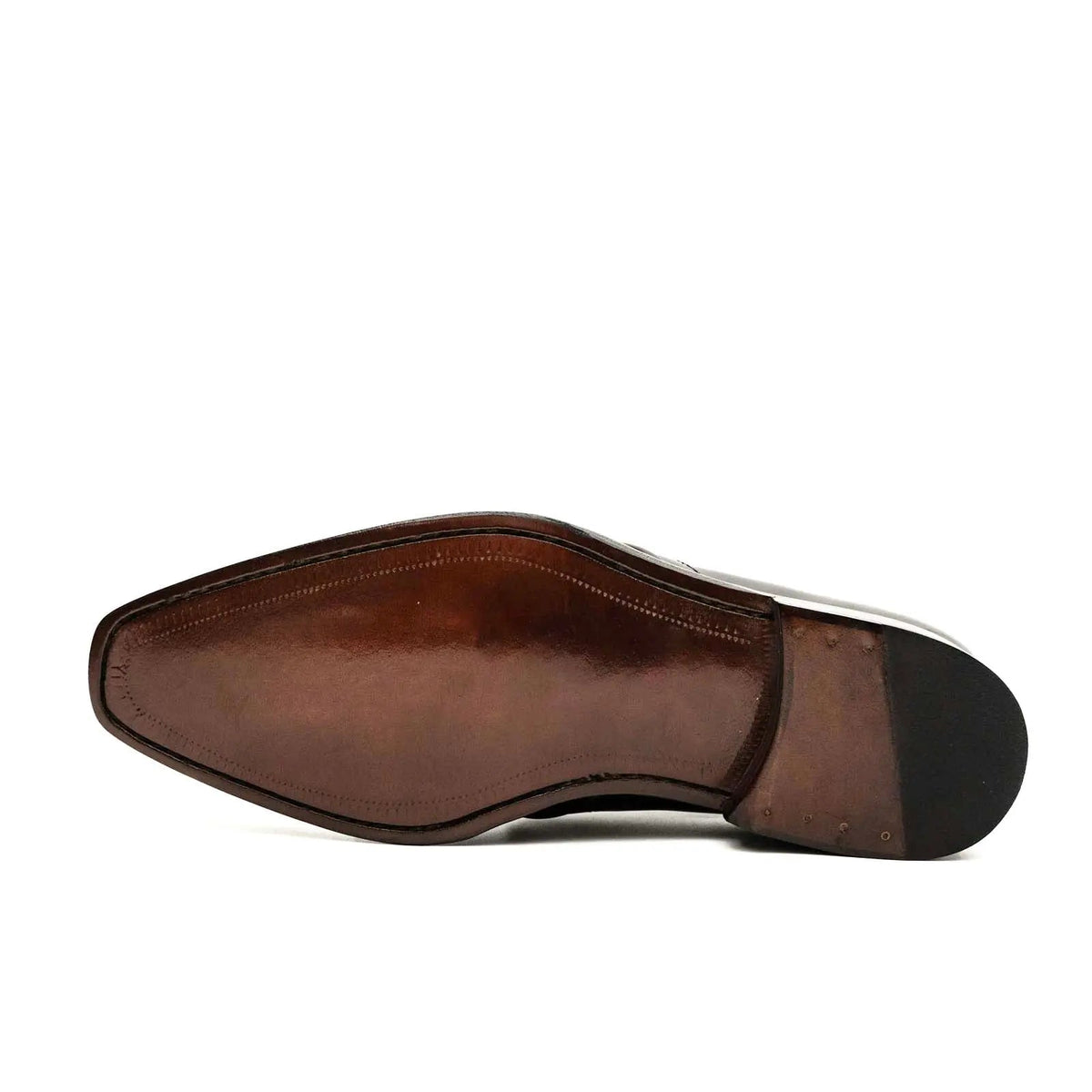 Burgundy Square-Toe Calf Leather Chukka Boots
