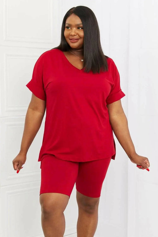 Trendsi Ribbed Knit Lounge Set Burgundy Women's Cozy Wear