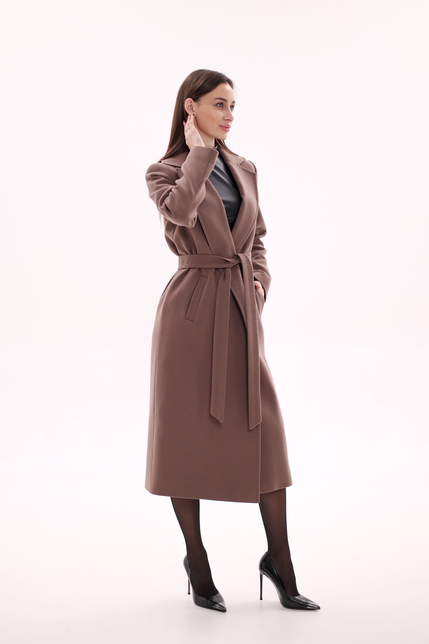 Gabardina clásica Harrington envolvente en Moca Mousse