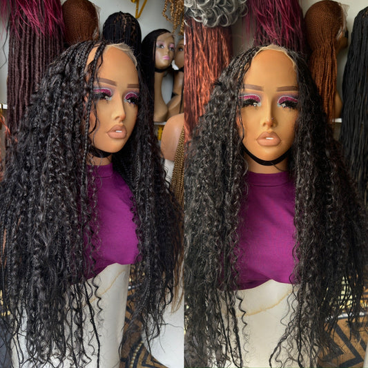Trenzas africanas sin nudos con cabello humano bohemio