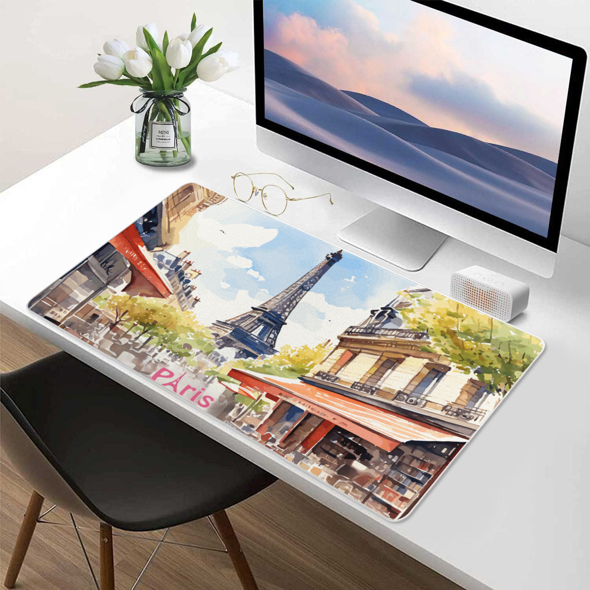 Paris France Street Scene 40" x 20" Mousepad Desk Mat