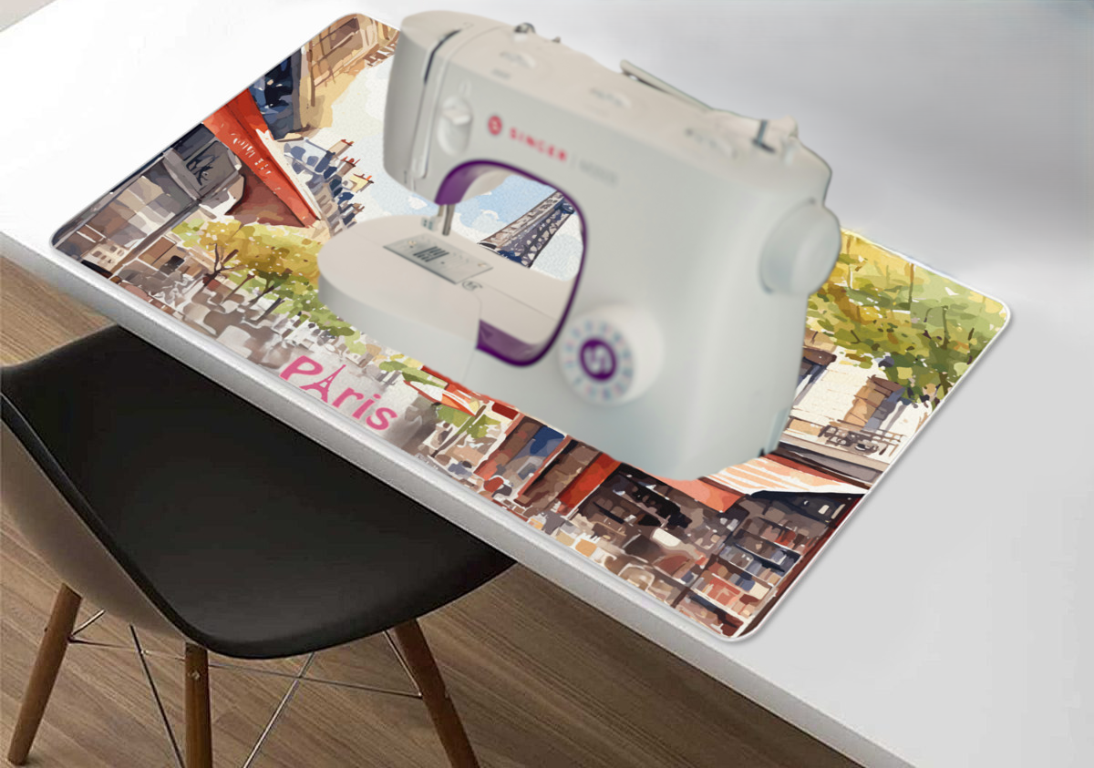 Paris France Street Scene 40" x 20" Mousepad Desk Mat
