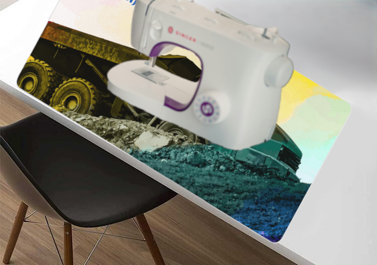 This Is the Way I Roll Dump Truck 40" x 20" Rectangle Mousepad Desk Mat