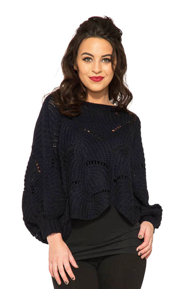 C6249 Suéter tipo Poncho de Punto Cordelia