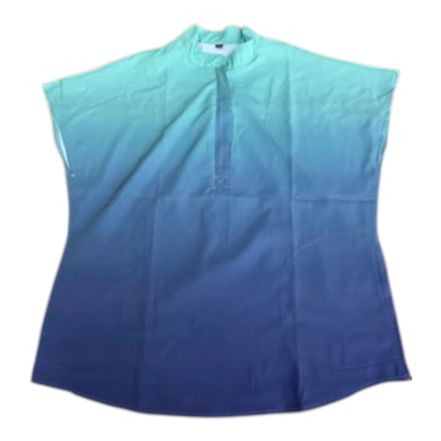Camiseta de uniforme médico DK Gradient con cremallera (azul/verde)
