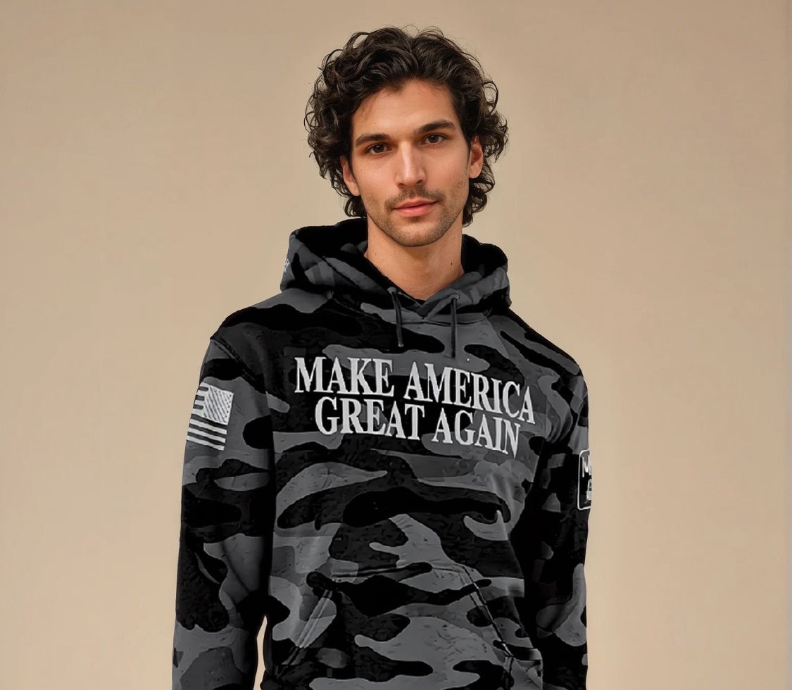Sudadera con capucha de camuflaje MAGA