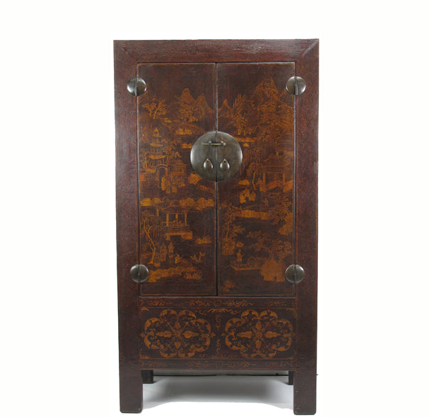 Chinese Antique  Chinoiserie-Style Cabinet