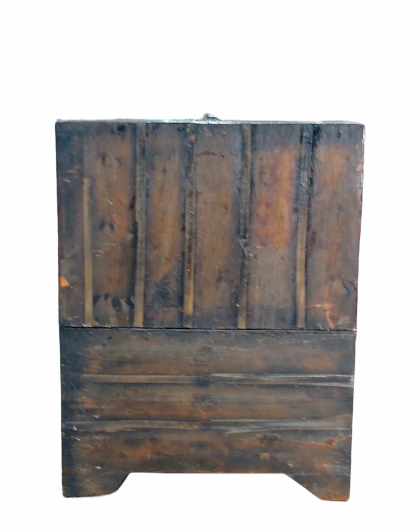 Cofre Armario Coreano Antiguo Marrón Oscuro de Dos Piezas