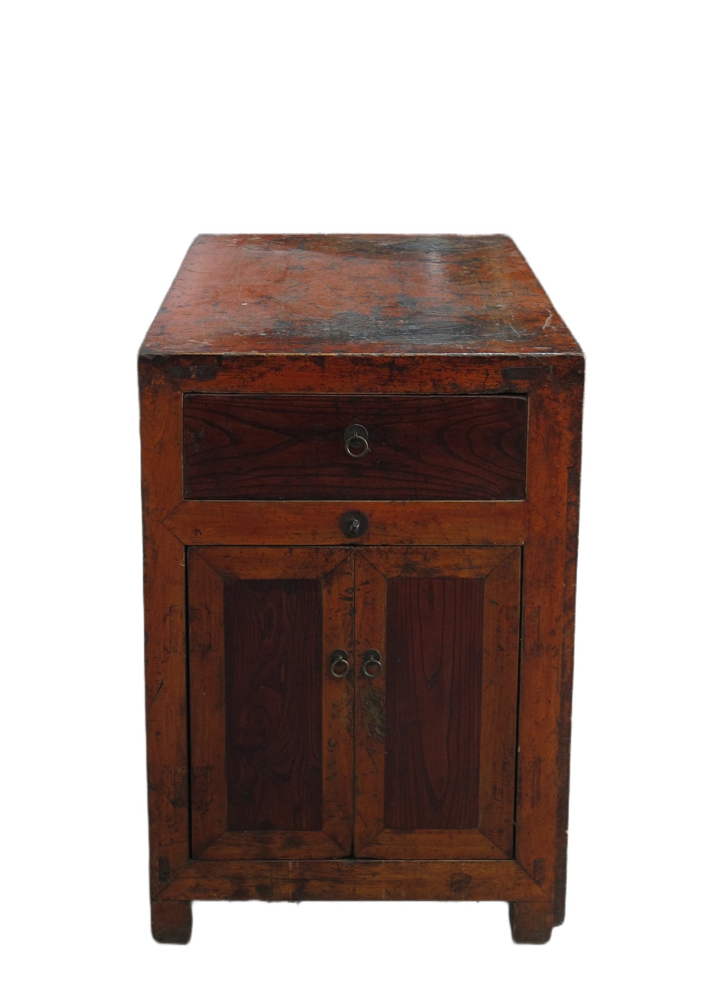 Hand Painted Five Bats Antique Gansu Tibetan Cabinet
