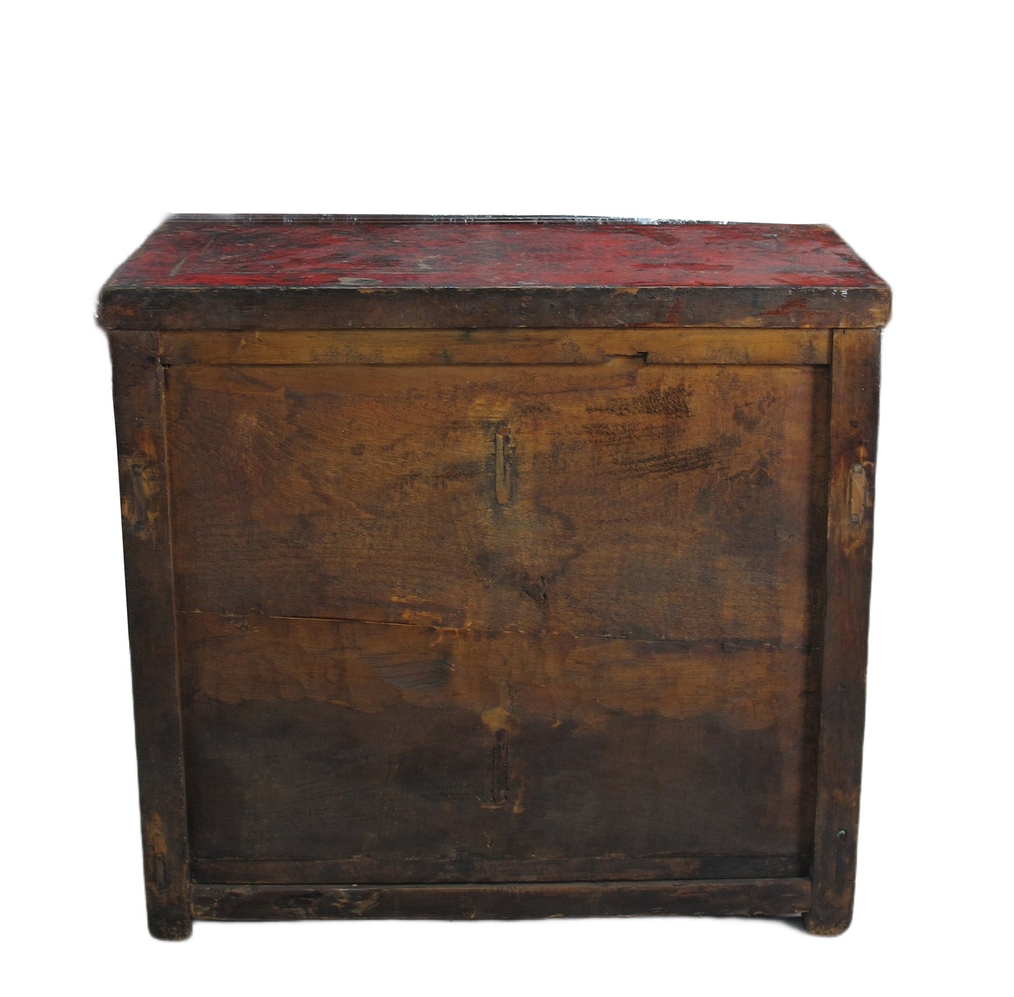 Gabinete Tibetano Antiguo de Gansu con Corona de Flores Pintada a Mano