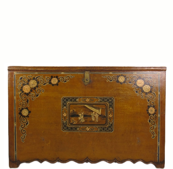Mueble baúl antiguo de Mongolia