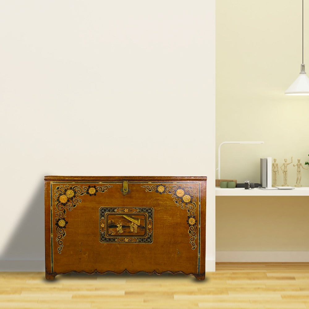 Mueble baúl antiguo de Mongolia